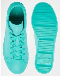 Baskets en cuir vert menthe adidas