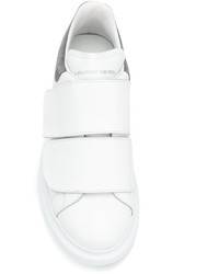 Baskets en daim blanches Alexander McQueen