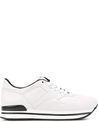 Baskets en daim blanches Hogan