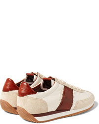 Baskets en daim blanches Tom Ford