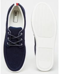 Baskets en daim bleu marine Asos