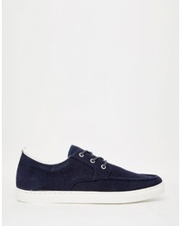 Baskets en daim bleu marine Asos