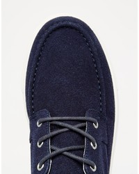 Baskets en daim bleu marine Asos