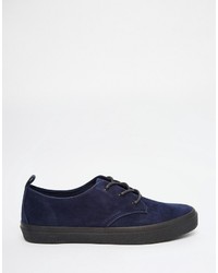 Baskets en daim bleu marine Asos