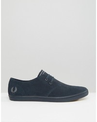 Baskets en daim bleu marine Fred Perry