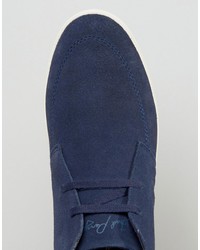 Baskets en daim bleu marine Fred Perry