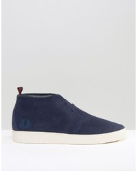 Baskets en daim bleu marine Fred Perry