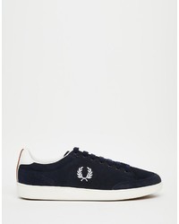 Baskets en daim bleu marine Fred Perry