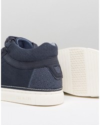 Baskets en daim bleu marine Ted Baker