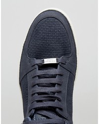 Baskets en daim bleu marine Ted Baker