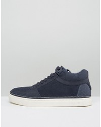 Baskets en daim bleu marine Ted Baker