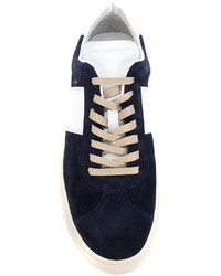 Baskets en daim bleu marine Paul Smith