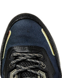 Baskets en daim bleu marine Lanvin