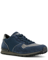 Baskets en daim bleu marine Tod's