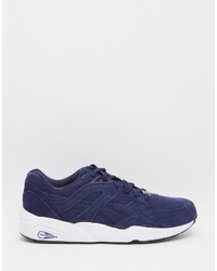 Baskets en daim bleu marine Puma