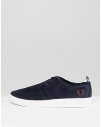 Baskets en daim bleu marine Fred Perry