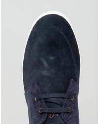 Baskets en daim bleu marine Fred Perry