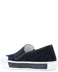 Baskets en daim bleu marine Tod's