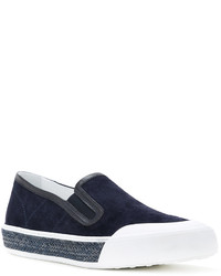 Baskets en daim bleu marine Tod's