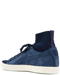 Baskets en daim bleu marine Puma