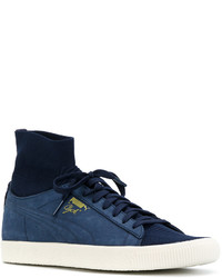 Baskets en daim bleu marine Puma