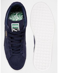 Baskets en daim bleu marine Puma