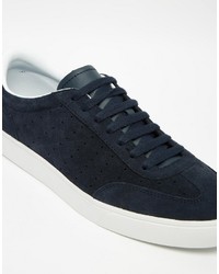 Baskets en daim bleu marine Fred Perry