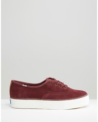 Baskets en daim bordeaux Keds