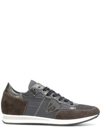 Baskets en daim gris foncé Philippe Model