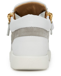 Baskets en daim grises Giuseppe Zanotti