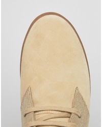 Baskets en daim marron clair Fred Perry