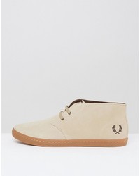 Baskets en daim marron clair Fred Perry