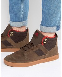 Baskets en daim marron Supra