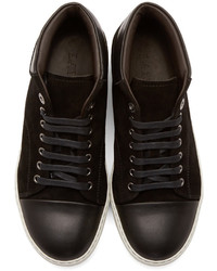 Baskets en daim noires Lanvin