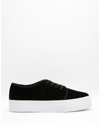 Baskets en daim noires Asos