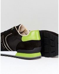 Baskets en daim noires Boss Green