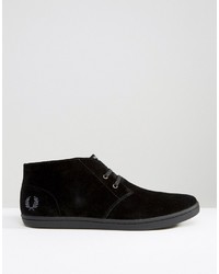 Baskets en daim noires Fred Perry