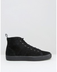 Baskets en daim noires Fred Perry