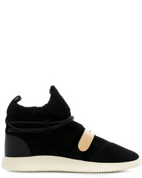 Baskets en daim noires Giuseppe Zanotti Design