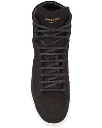 Baskets en daim noires Saint Laurent