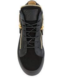 Baskets en daim noires Giuseppe Zanotti Design