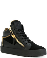 Baskets en daim noires Giuseppe Zanotti Design