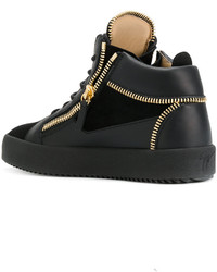 Baskets en daim noires Giuseppe Zanotti Design