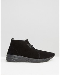 Baskets en daim noires Asos