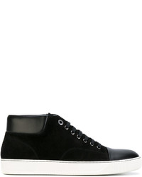 Baskets en daim noires Lanvin