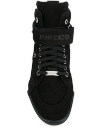 Baskets en daim noires Jimmy Choo