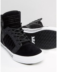 Baskets en daim noires Supra