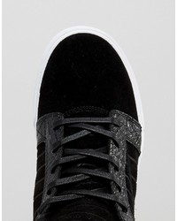 Baskets en daim noires Supra