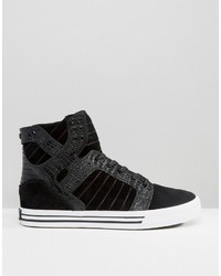 Baskets en daim noires Supra