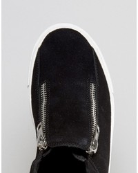 Baskets en daim noires Asos